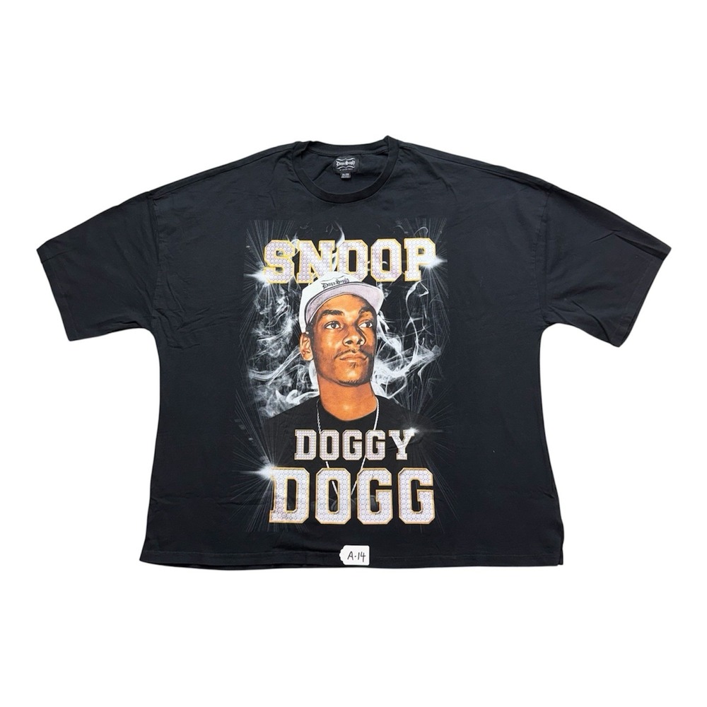Black vintage Snoop Doggy Dogg graphic tee streetwear size 3XL